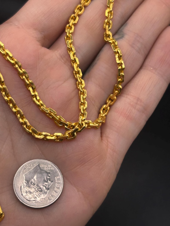 Estate Stackable 22k Gold Mixed Chains Necklaces … - image 7