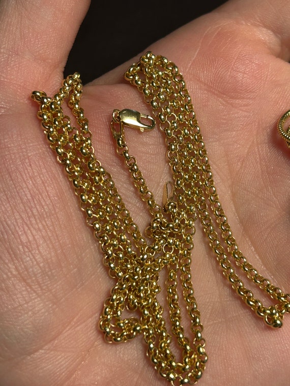 Estate Stackable 14k Gold Mixed Chains Necklaces … - image 5