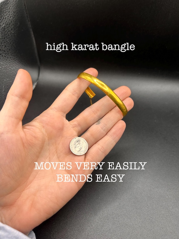 Estate Stackable 24k Gold Mixed Bangle Bracelets … - image 1