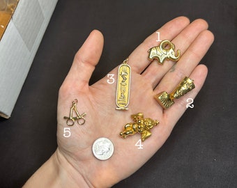 Estate Stackable 14k Gold Mixed Charms Pendants - 4/25/24 - LOT BB