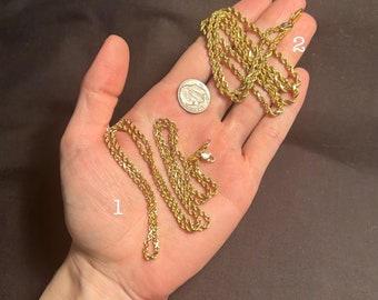 Estate Stackable 14k Gold Mixed Chain Necklaces - 4/17/24 - LOT G
