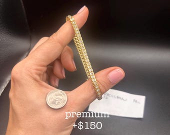 Estate Stackable 14k Gold Mixed Diamond Link Bracelets - 5/22 - LOT Q