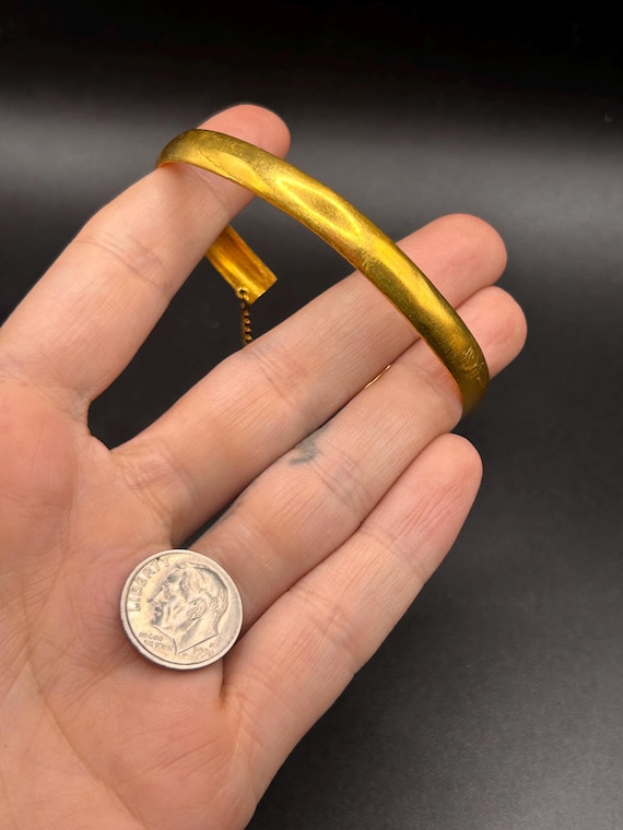 Estate Stackable 24k Gold Mixed Bangle Bracelets … - image 4