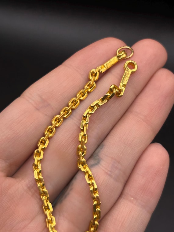 Estate Stackable 22k Gold Mixed Chains Necklaces … - image 5