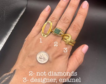 Estate Stackable 18k Gold Mixed Ring Band - 5/22 - LOT DD