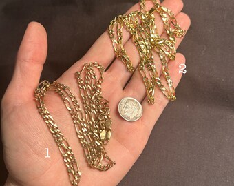 Estate Stackable 14k Gold Mixed Chain Necklaces - 4/17/24 - LOT B