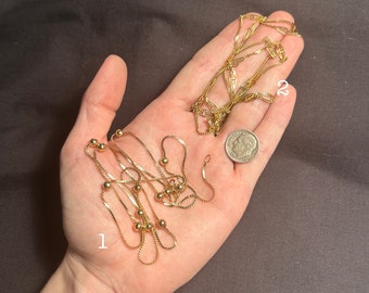 Estate Stackable 14k Gold Mixed Chain Necklaces - 4/17/24 - LOT E