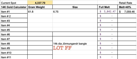 Estate Stackable 14k Gold Mixed Bangle Bracelet  … - image 14