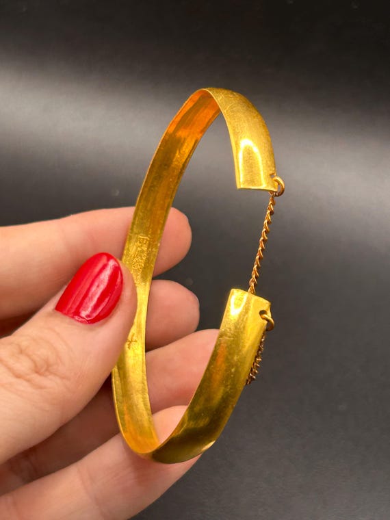 Estate Stackable 24k Gold Mixed Bangle Bracelets … - image 13