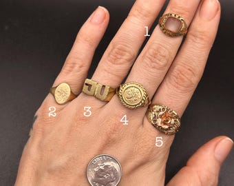 Estate Stackable 10k Gold Mixed Rings Bands - 3/31/26 - LOT BB