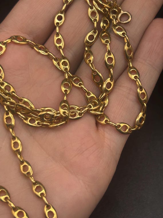 Estate Stackable 18k Gold Mixed Chains Necklaces … - image 8