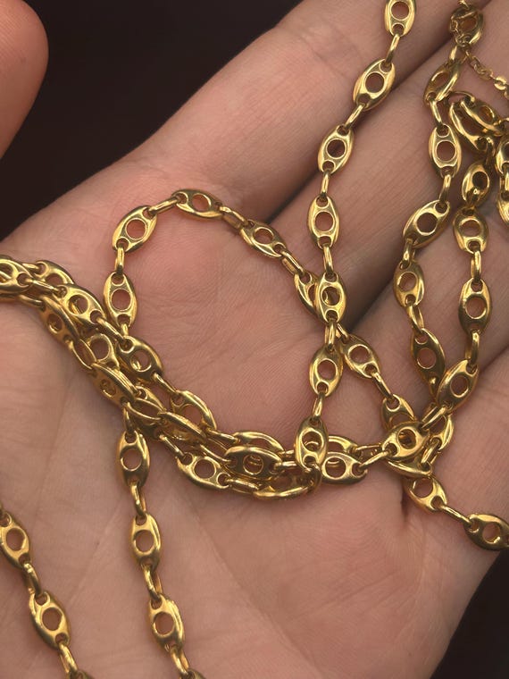 Estate Stackable 18k Gold Mixed Chains Necklaces … - image 9