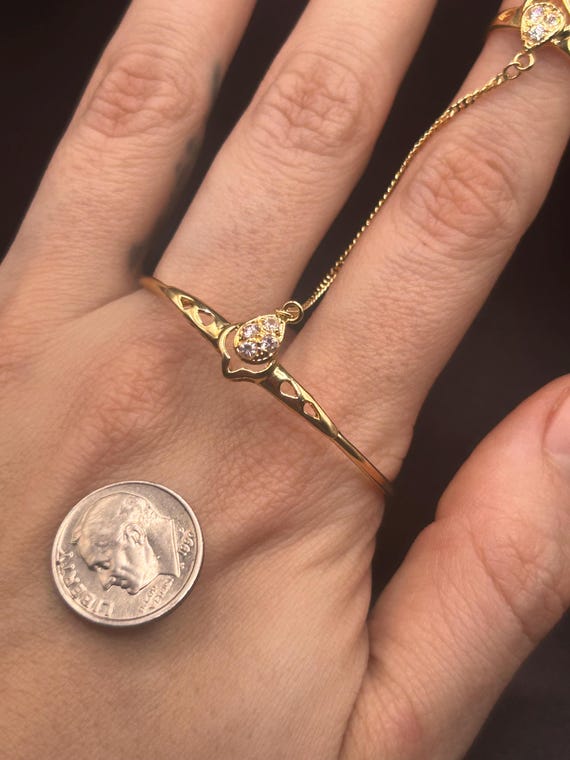 Estate Stackable 18k Gold Mixed Bangle Ring Set -… - image 8