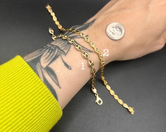 Estate Stackable 14k Gold Mixed Bracelets - 5/4 - LOT K