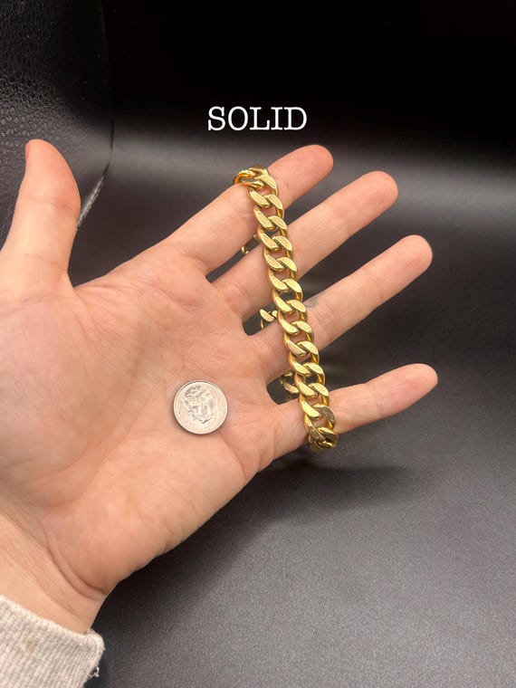Estate Stackable 18k Gold SOLID Gold Link Bracele… - image 1