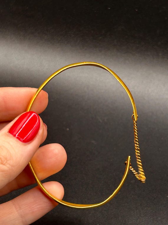 Estate Stackable 24k Gold Mixed Bangle Bracelets … - image 12