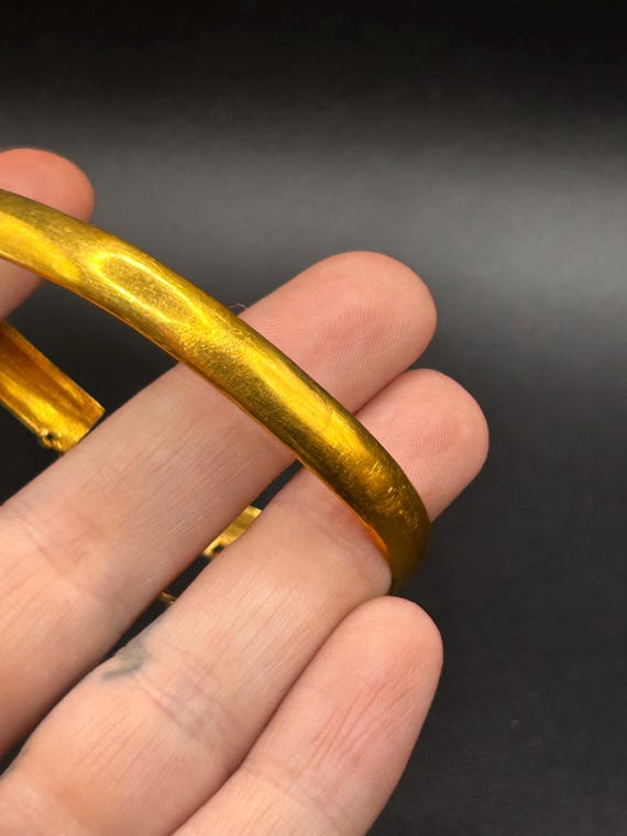 Estate Stackable 24k Gold Mixed Bangle Bracelets … - image 6