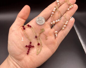 Estate Stackable 10k Gold Mixed Chains Necklaces - 6/2 - LOT A