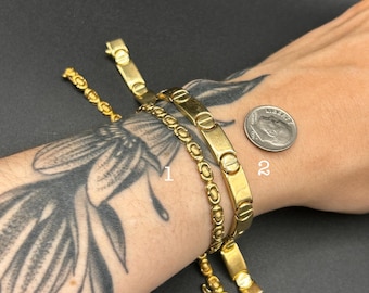 Estate Stackable 14k Gold Mixed Link Bracelets - 5/26 - LOT B