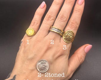 Estate Stackable 18k Gold Mixed Rings Bands - 3/24/26 - LOT V