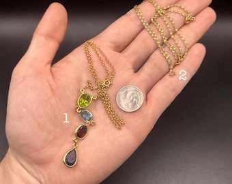 Estate Stackable 18k Gold Mixed Chains Necklaces - 5/20 - LOT B