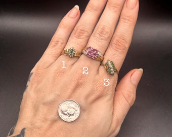 Estate Stackable 10k Gold Mixed Diamond Rings Bands- 3/27/26 - LOT CC