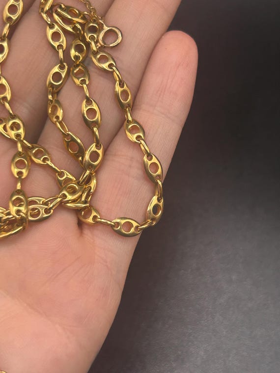 Estate Stackable 18k Gold Mixed Chains Necklaces … - image 7