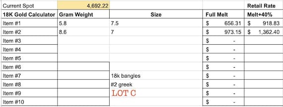 Estate Stackable 18k Gold Mixed Bangle Bracelets … - image 10