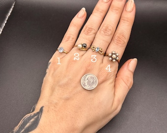 Estate Stackable 10k Gold Mixed Rings Bands - 3/25/26 - LOT AA