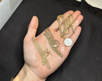 Estate Stackable 14k Gold Mixed Chain Necklaces - 4/25/24 - LOT D