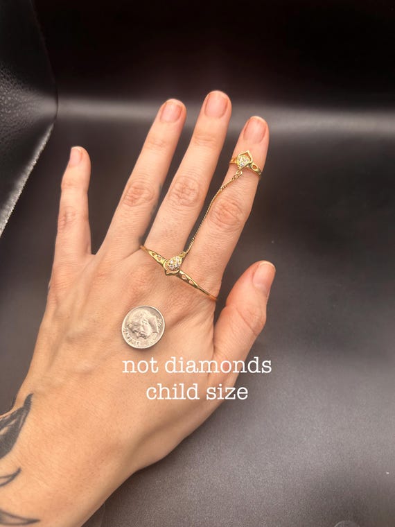 Estate Stackable 18k Gold Mixed Bangle Ring Set -… - image 1