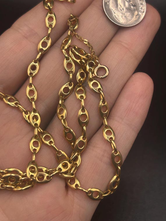 Estate Stackable 18k Gold Mixed Chains Necklaces … - image 6