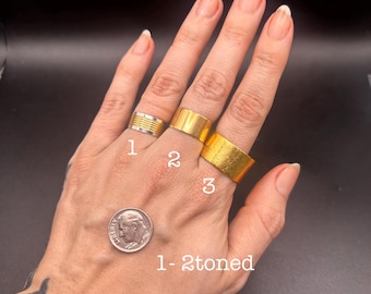 Estate Stackable 18k Gold Mixed Rings Bands- 3/27/26 - LOT V