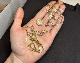 Estate Stackable 14k Gold Mixed Chain Necklaces - 4/25/24 - LOT C