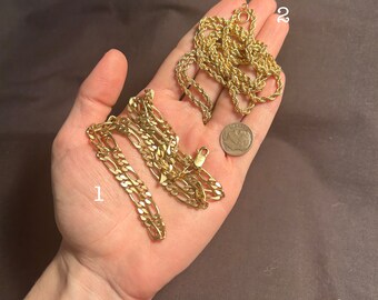 Estate Stackable 14k Gold Mixed Chain Necklaces - 4/17/24 - LOT A