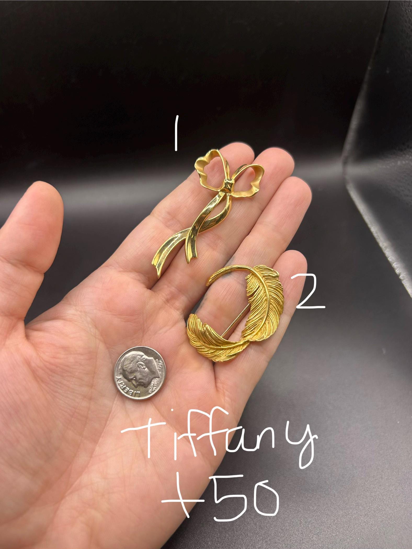 Tiffany 18金　片方のみ Vintage Tiffanys and Co Ring 18k - Etsy