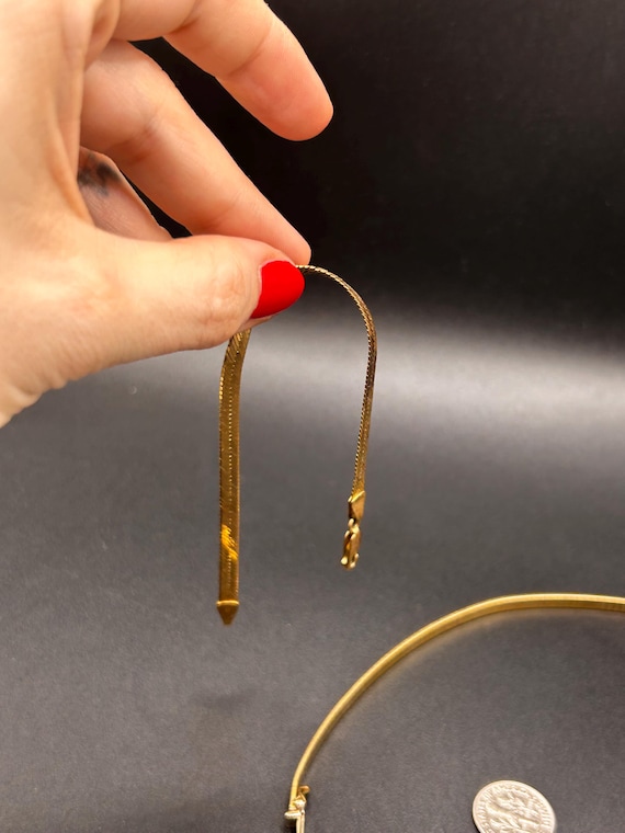 Estate Stackable 14k Gold Mixed Link Bracelets - … - image 8