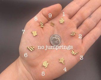 Estate Stackable 14k Gold Mixed Pendant Charms - 6/19 - LOT N