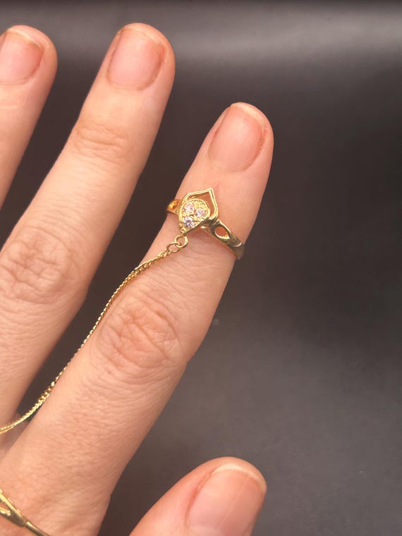 Estate Stackable 18k Gold Mixed Bangle Ring Set -… - image 5