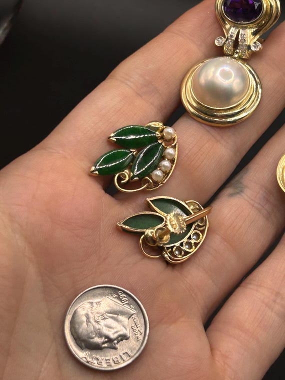 Estate Stackable 14k Gold Mixed Chains Necklaces … - image 8