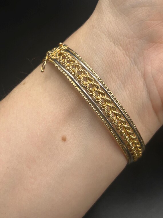 Estate Stackable 10k Gold Mixed Bangle Bracelets … - image 7