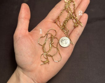 Estate Stackable 14k Gold Mixed Chains Necklaces - 4/26/24 - LOT J