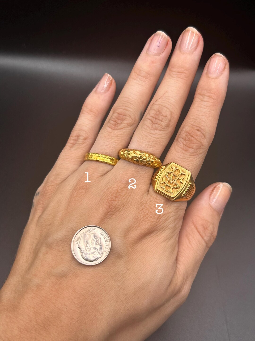 Estate Stackable 22k Gold Mixed Rings Bands 9/24/24 LOT DD - Etsy