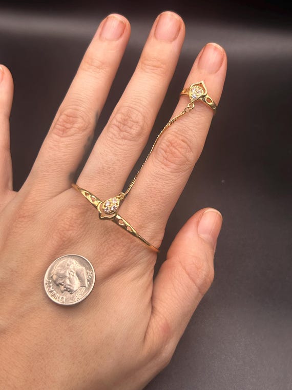 Estate Stackable 18k Gold Mixed Bangle Ring Set -… - image 4