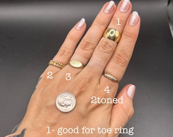 Estate Stackable 14k Gold Mixed Rings Bands - 6/3 - LOT R
