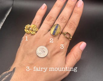 Estate Stackable 14k Gold Mixed Ring Band - 5/22 - LOT CC