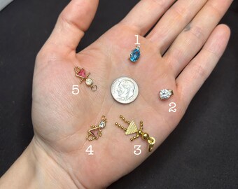 Estate Stackable 14k Gold Mixed Charms Pendants - 4/25/24 - LOT Z