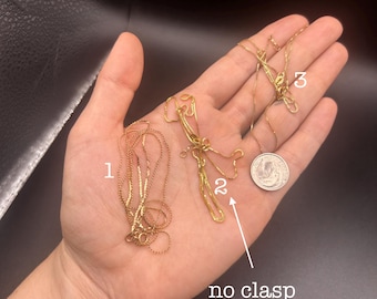 Estate Stackable 14k Gold Mixed Chains Necklaces - 5/22 - LOT M
