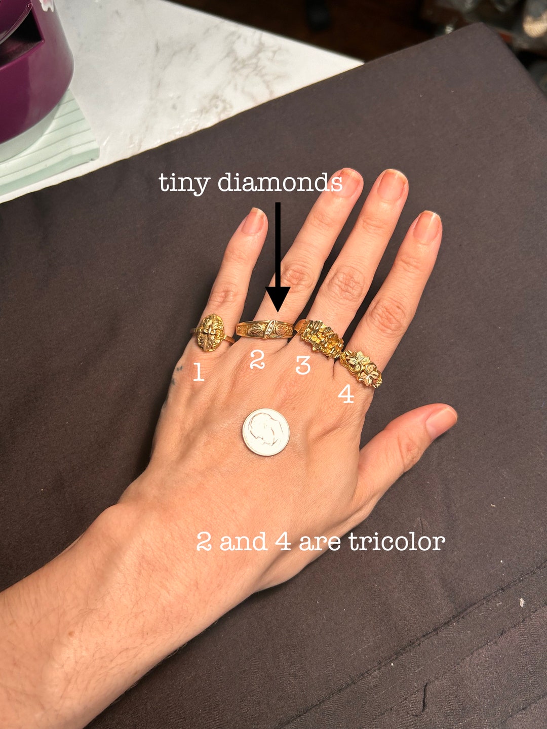 Estate Stackable 10k Gold Mixed Rings Bands 5/22/24 LOT W - Etsy