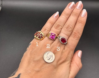 Estate Stackable 10k Gold Mixed Rings Bands - 6/1 - LOT Q
